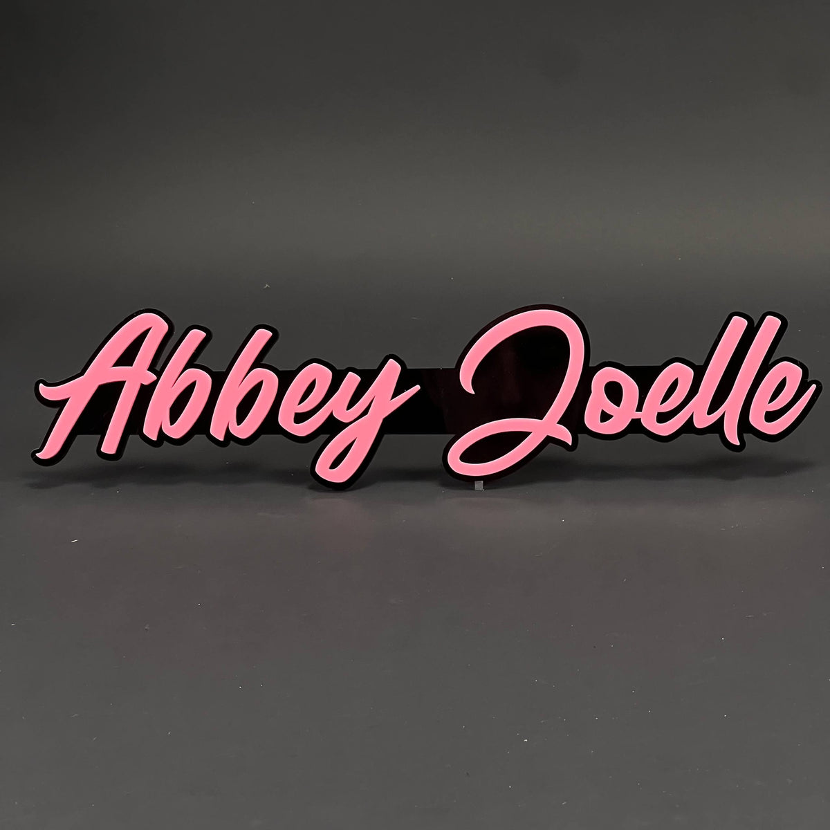 1PC Abbey Joelle 3D Acrylic Badge - Car Truck Emblem Fender Sticker