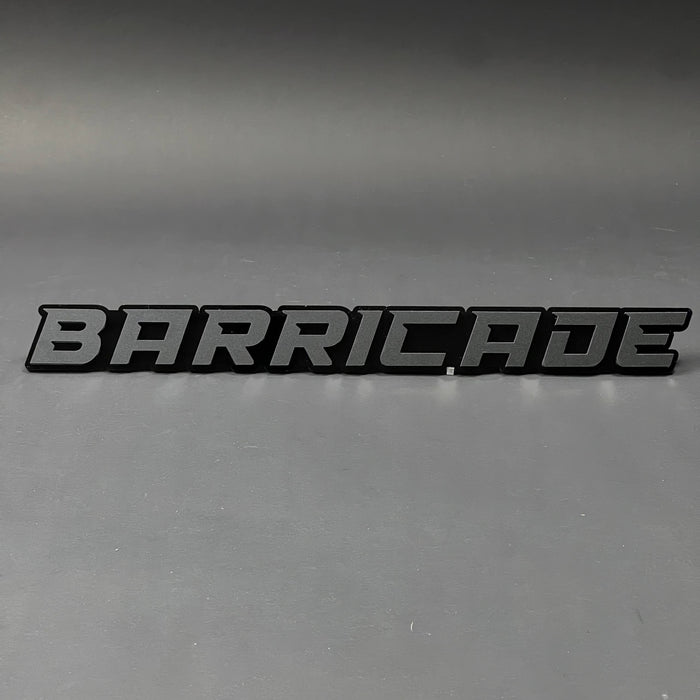 1PC BARRICADE 3D Acrylic Badge - Car Truck Emblem Fender Tailgate Trunk Sticker