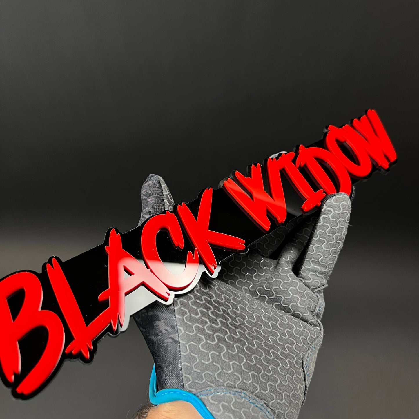 1PC Black Widow 3D Acrylic Badge - Car Truck Emblem Fender Sticker