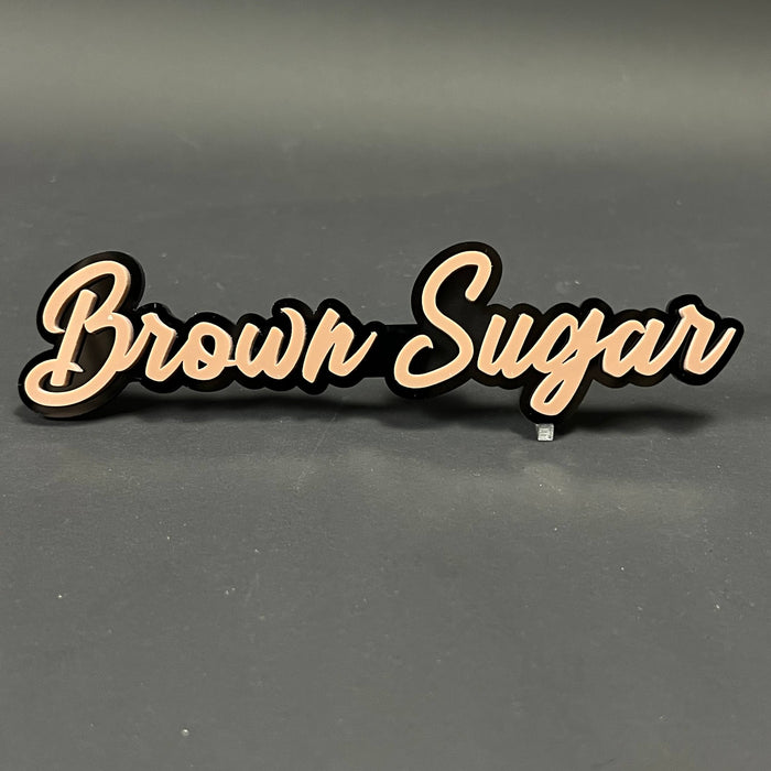 1PC Brown Sugar 3D Acrylic Badge - Car Truck Emblem Fender Sticker