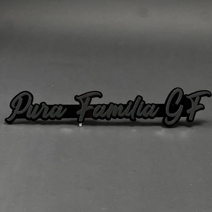 1PC Pura Familia GF 3D Acrylic Badge - Car Truck Emblem Fender Sticker