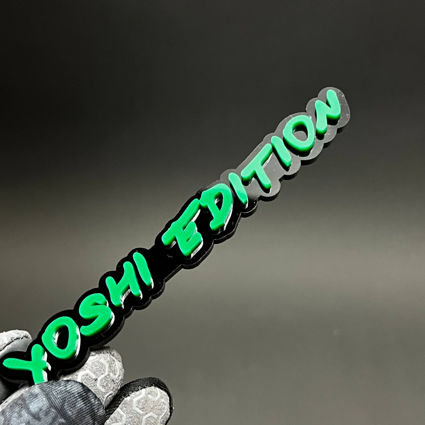 1PC YOSHI EDITION 3D Acrylic Badge - Car Truck Emblem Fender Sticker