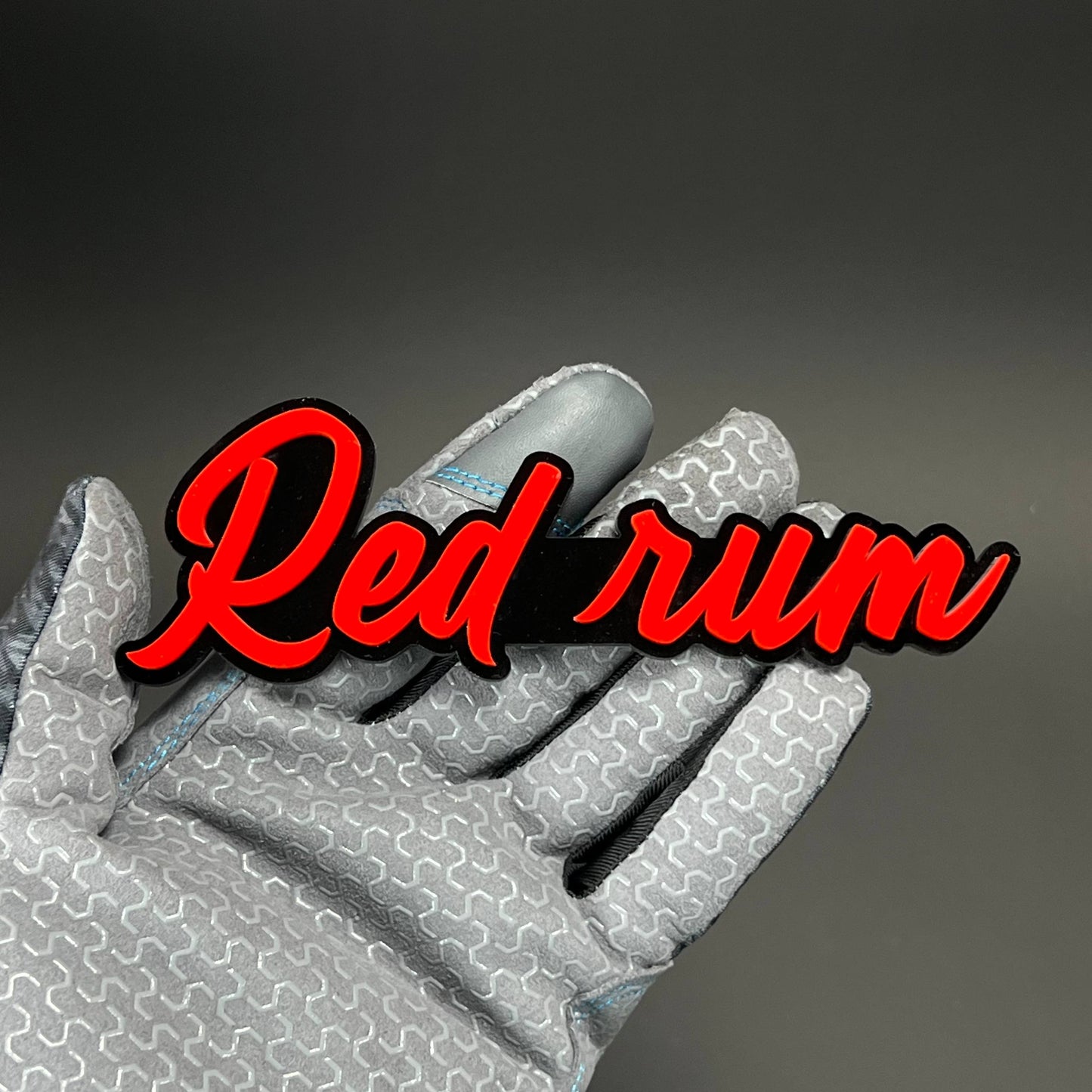 1PC Red rum 3D Acrylic Badge - Car Truck Emblem Fender Tailgate Trunk Sticker