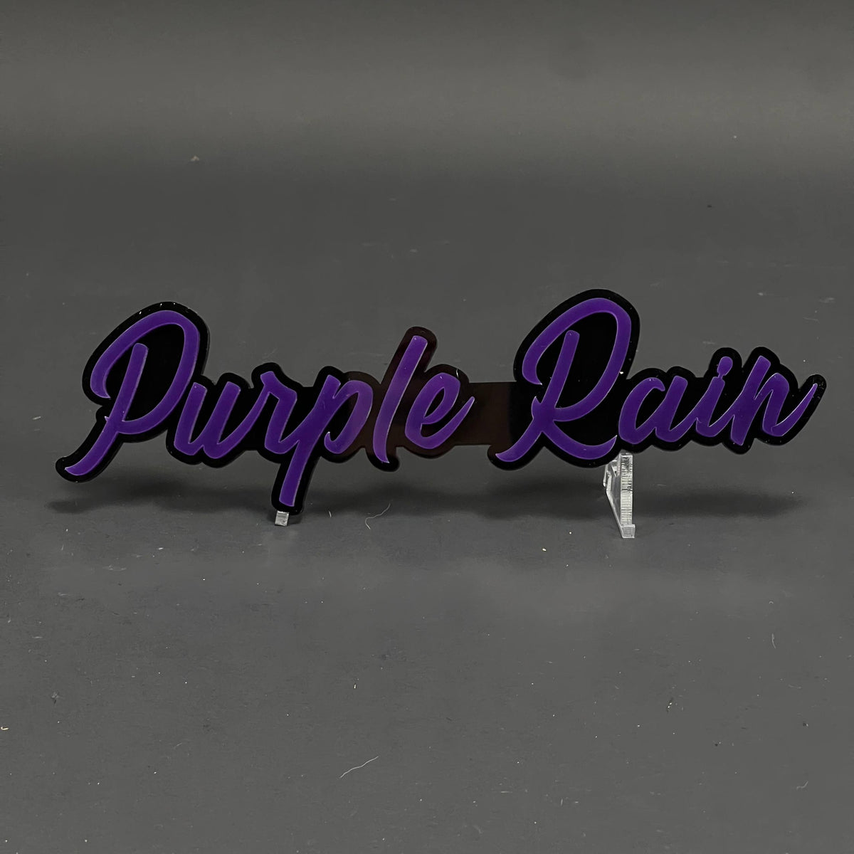 1PC Purple Rain 3D Acrylic Badge - Car Truck Emblem Fender Sticker