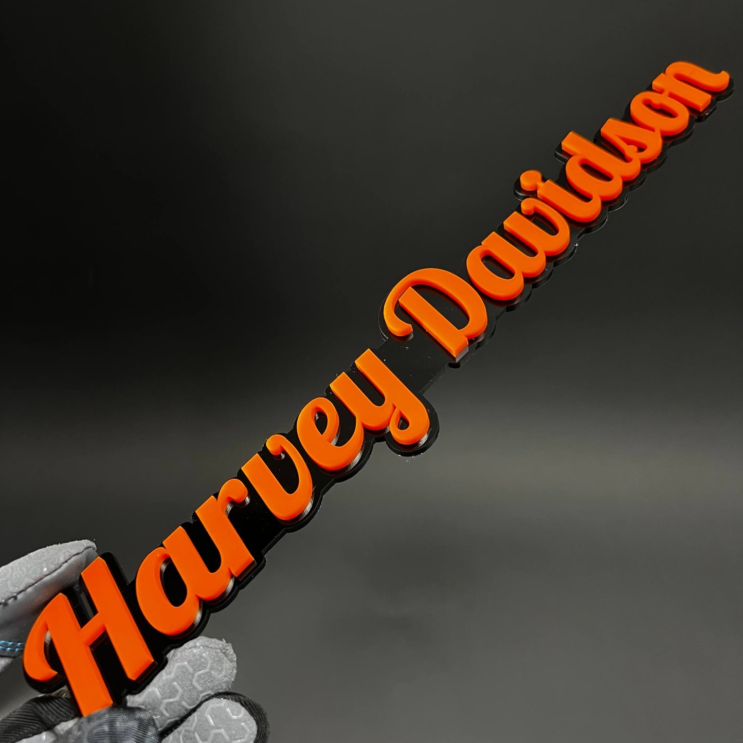 1PC Harvey Davidson 3D Acrylic Badge - Car Truck Emblem Fender Sticker