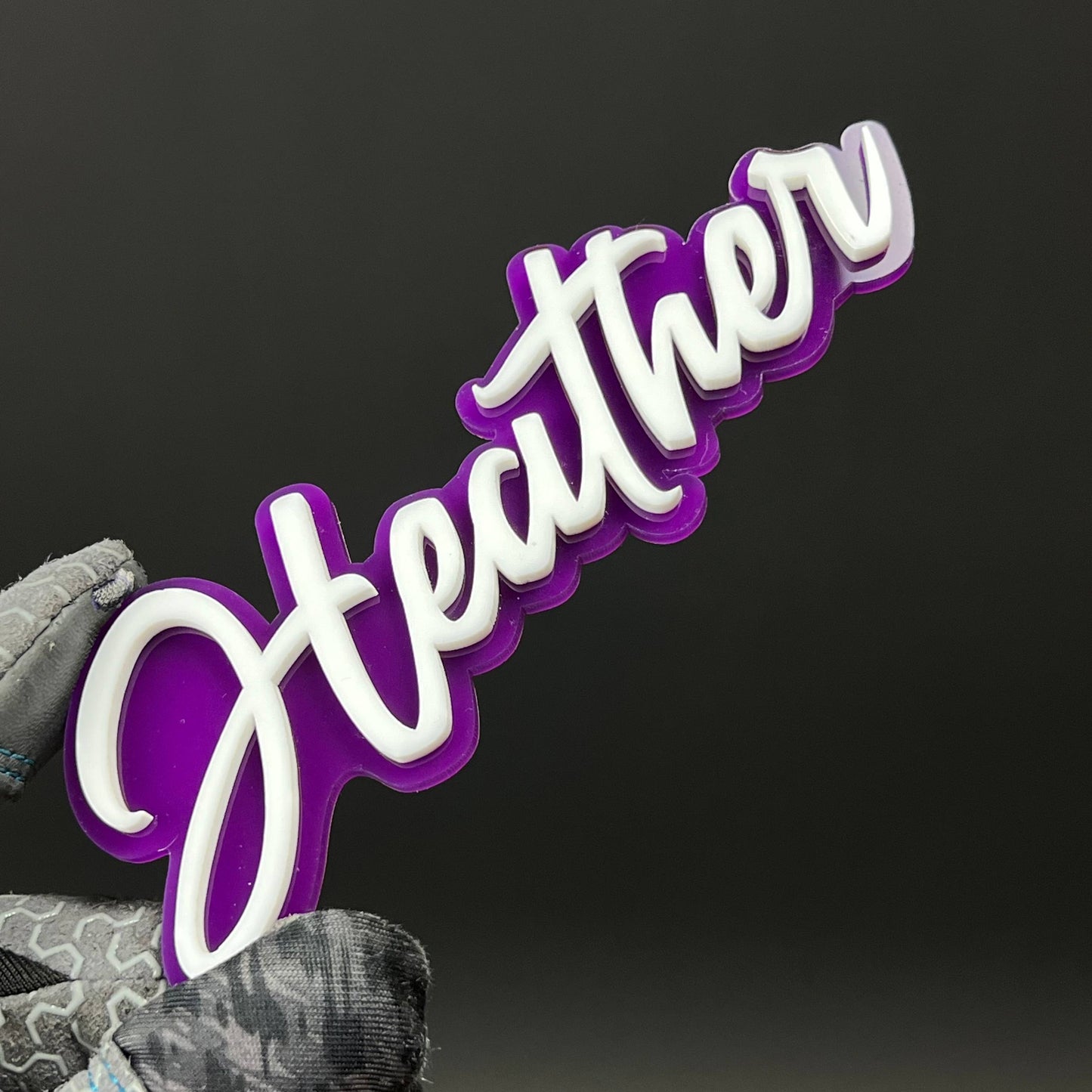 1PC Heather 3D Acrylic Badge - Car Truck Emblem Fender Tailgate Trunk Sticker