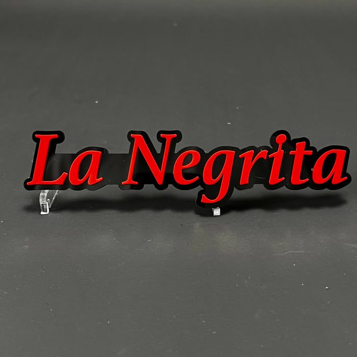1PC La Negrita 3D Acrylic Badge - Car Truck Emblem Fender Tailgate Trunk Sticker