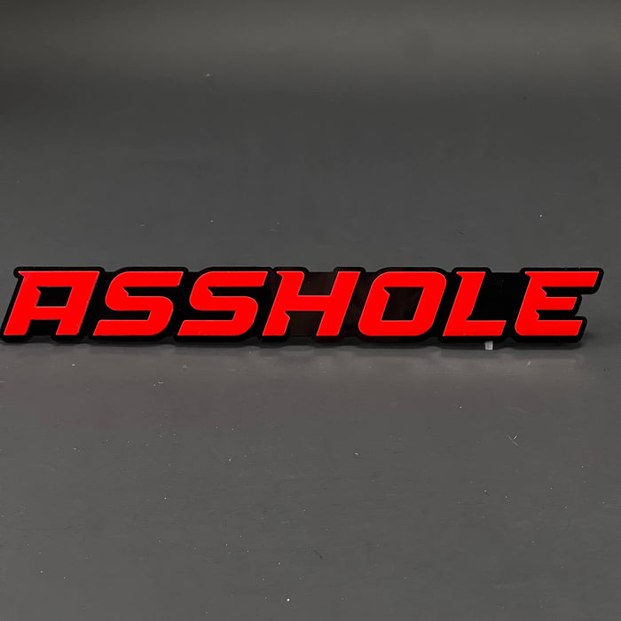 1PC ASSHOLE 3D Acrylic Badge - Car Truck Emblem Fender Tailgate Trunk Sticker