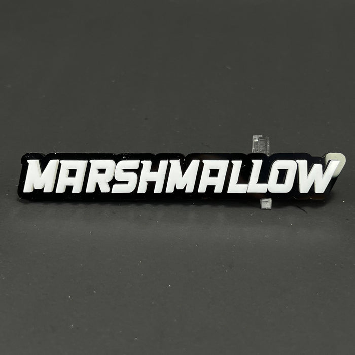 1PC MARSHMALLOW 3D Acrylic Badge - Car Truck Emblem Fender Sticker