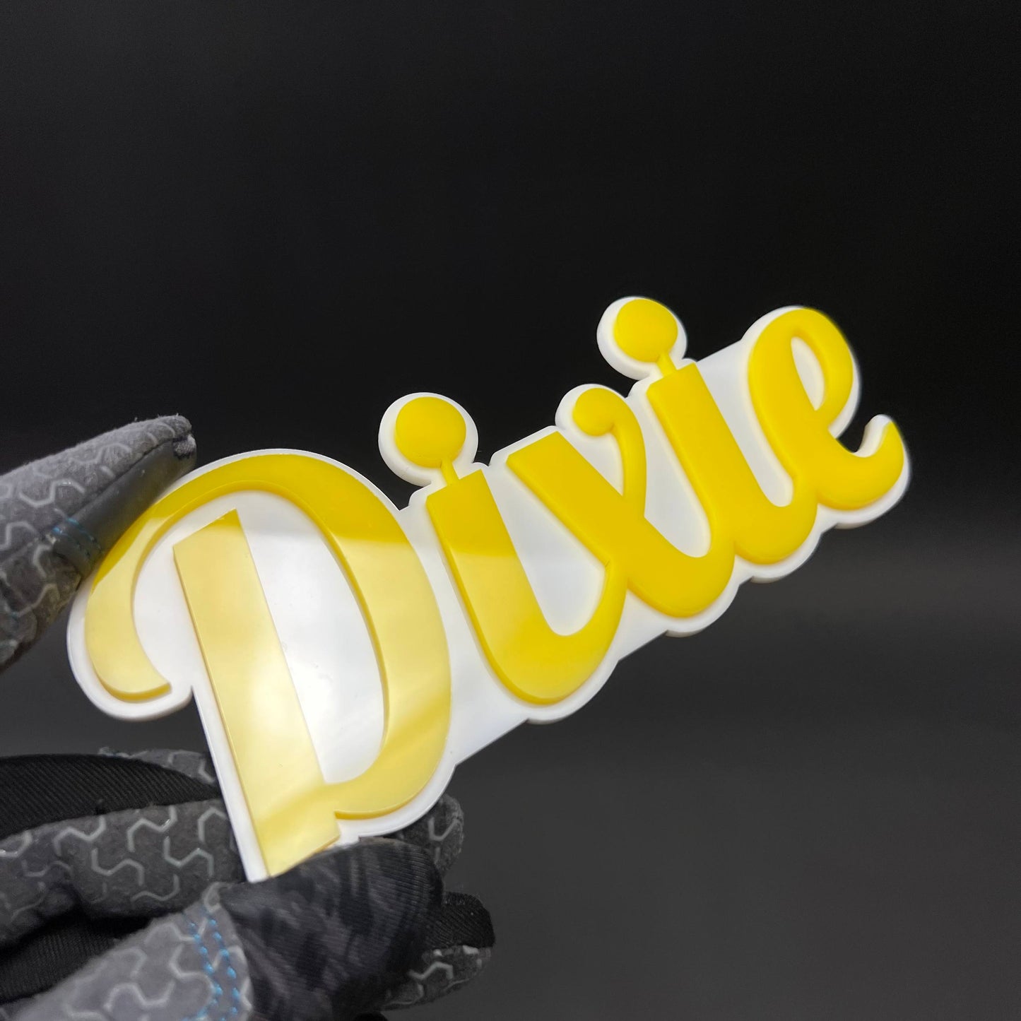 1PC Dixie 3D Acrylic Badge - Car Truck Emblem Fender Tailgate Trunk Sticker