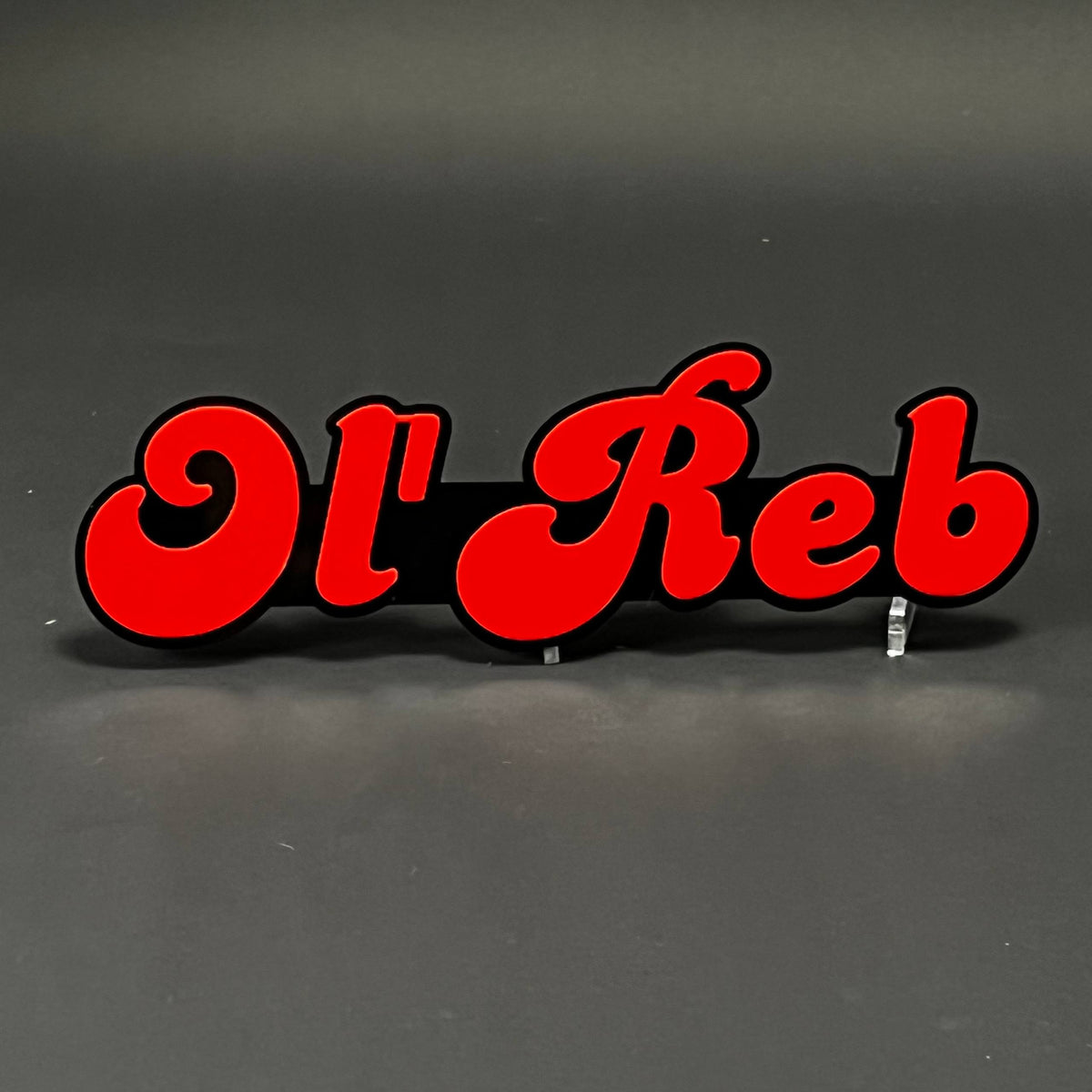 1PC Ol' Reb 3D Acrylic Badge - Car Truck Emblem Fender Tailgate Trunk Sticker