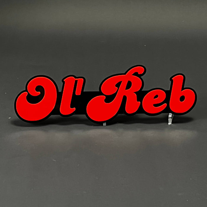 1PC Ol' Reb 3D Acrylic Badge - Car Truck Emblem Fender Tailgate Trunk Sticker