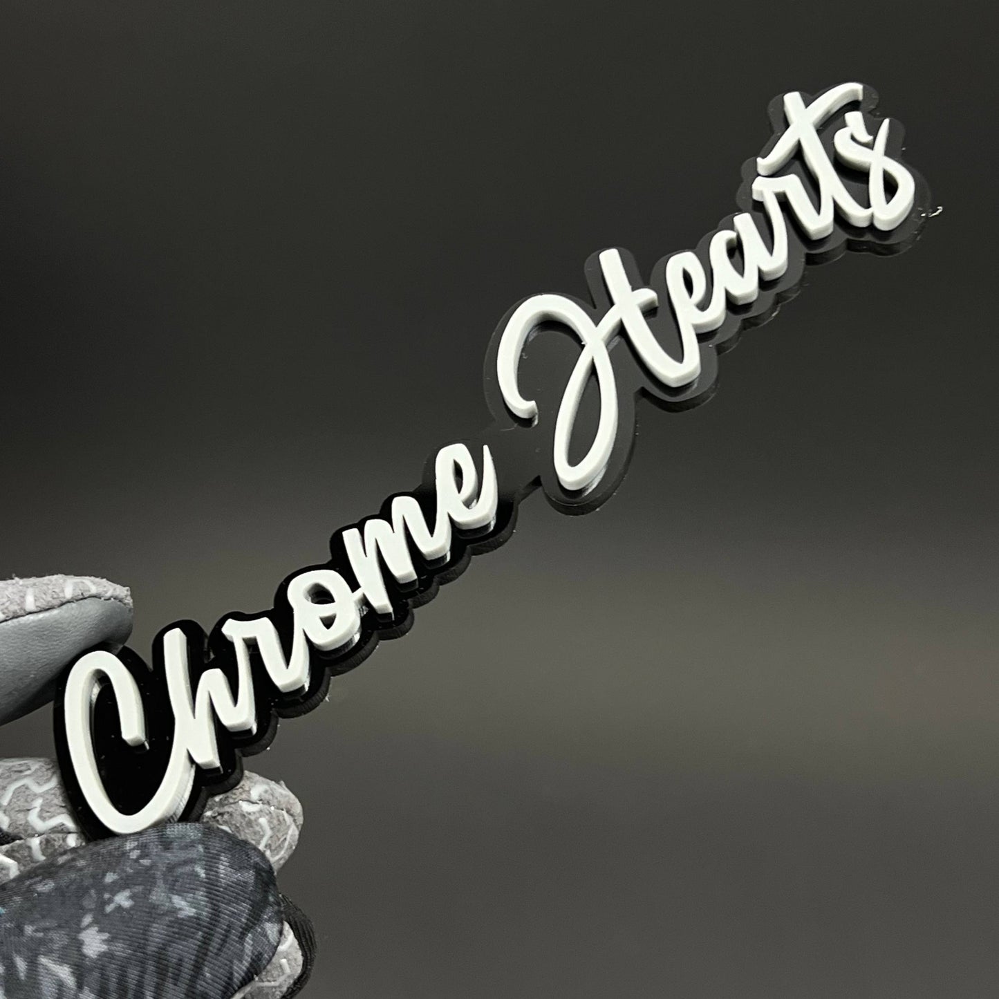 1PC Chrome Hearts 3D Acrylic Badge - Car Truck Emblem Fender Sticker