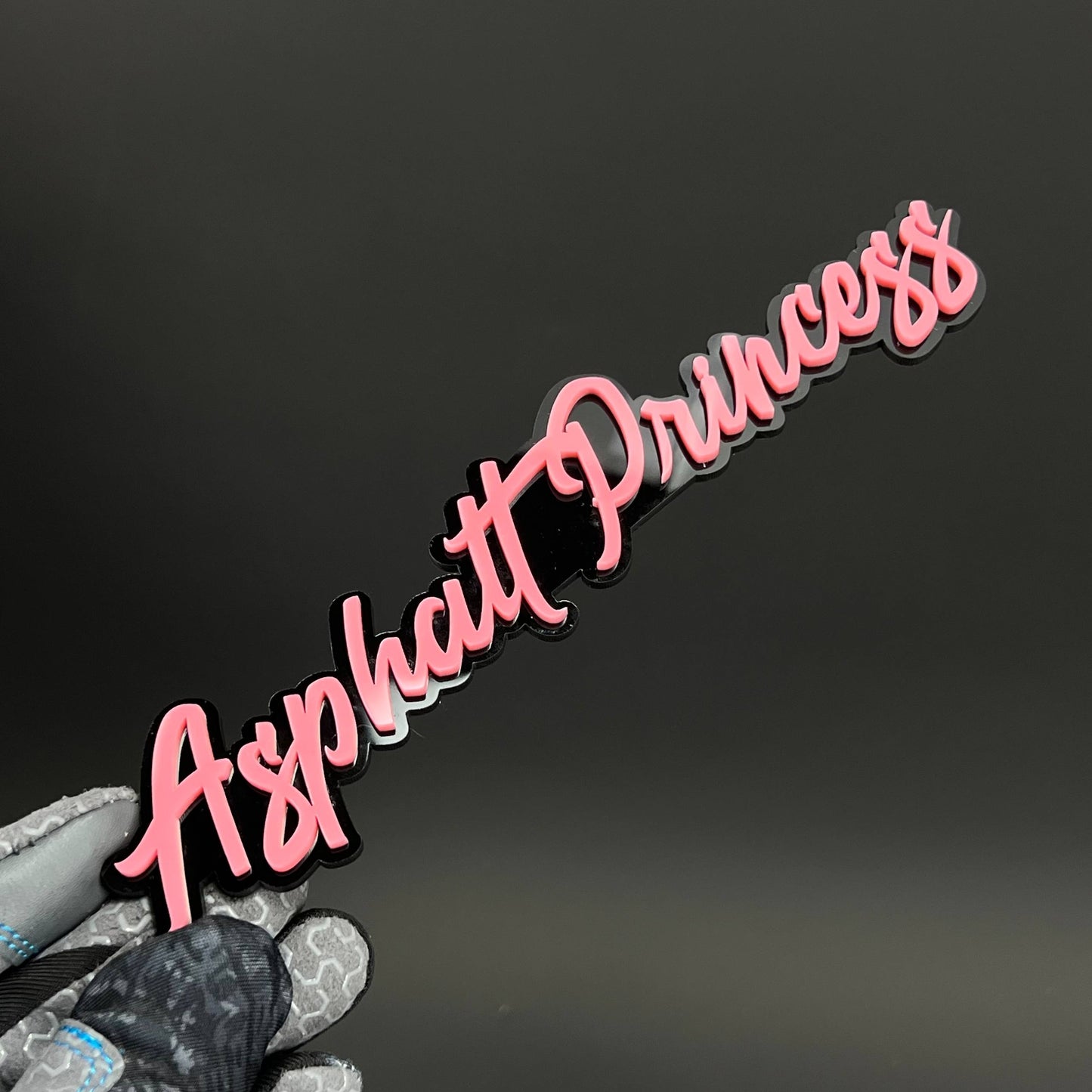 1PC Asphalt Princess 3D Acrylic Badge - Car Truck Emblem Fender Sticker