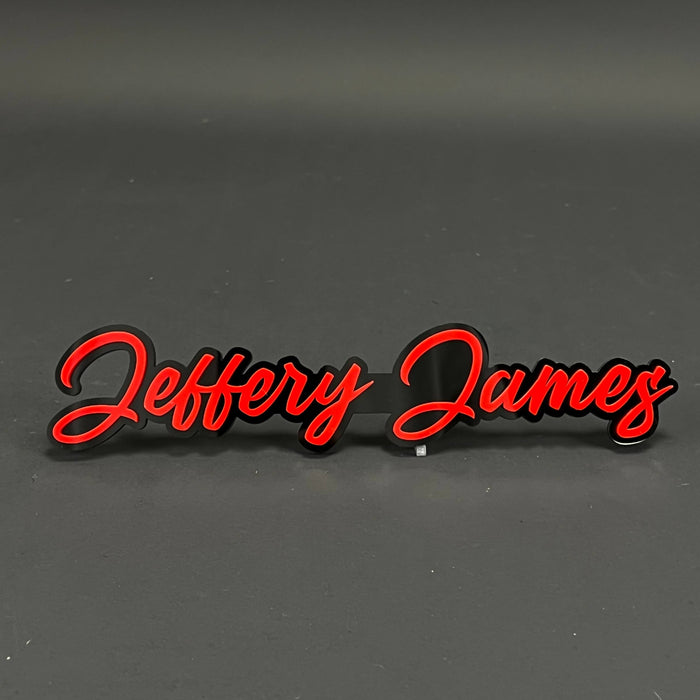 1PC Jeffery James 3D Acrylic Badge - Car Truck Emblem Fender Sticker