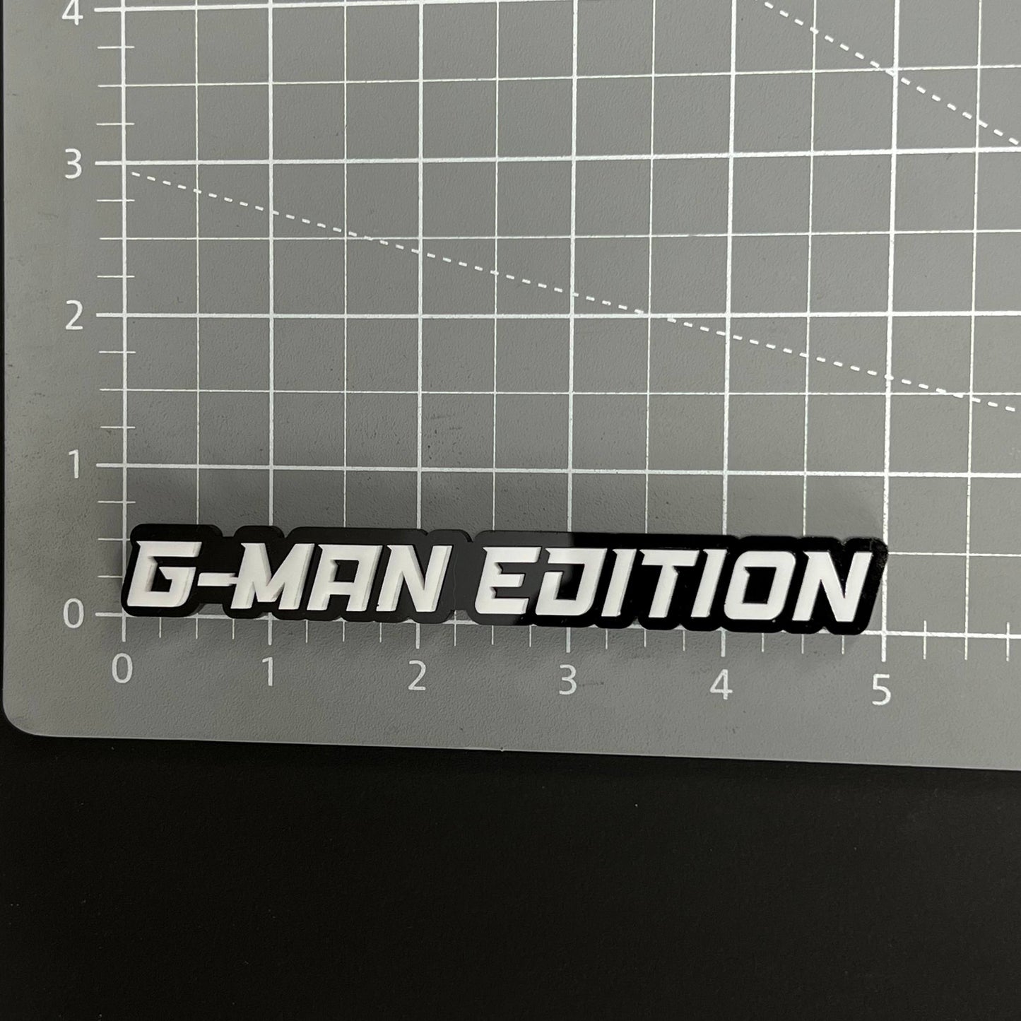 1PC G-MAN EDITION 3D Acrylic Badge - Car Truck Emblem Fender Sticker