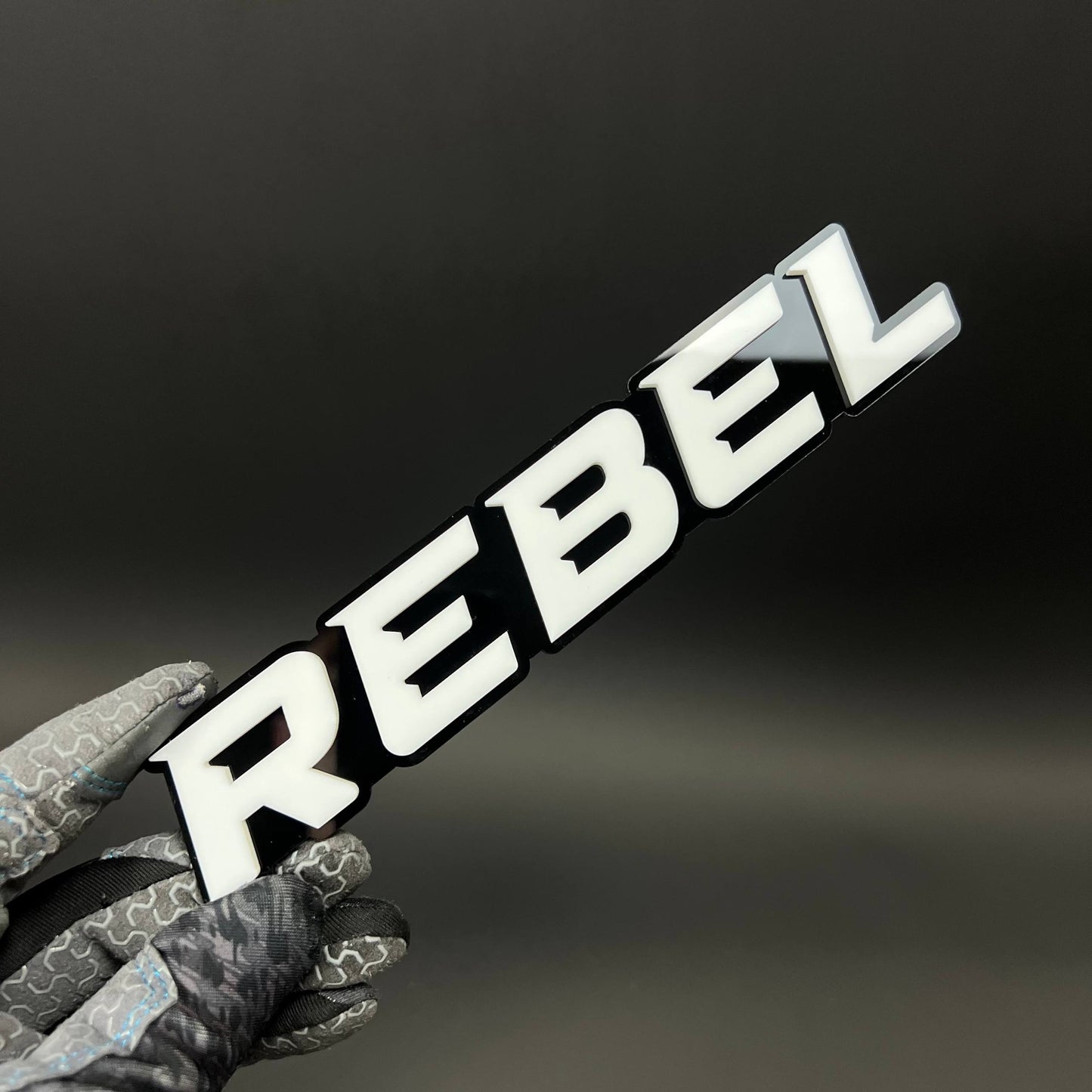 1PC REBEL 3D Acrylic Badge - Car Truck Emblem Fender Tailgate Trunk Sticker