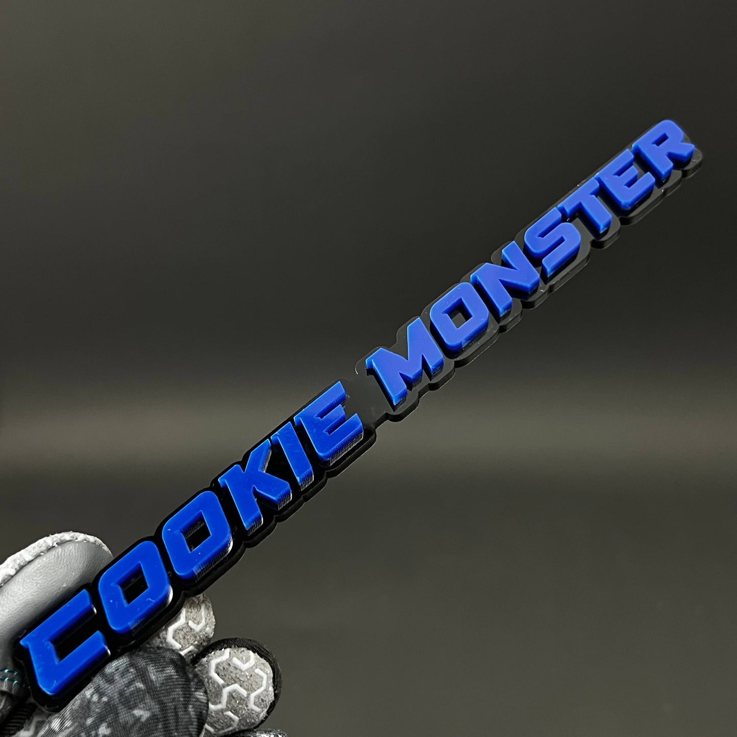 1PC COOKIE MONSTER 3D Acrylic Badge - Car Truck Emblem Fender Sticker