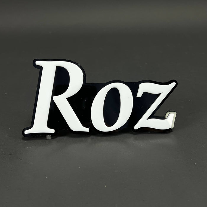 1PC Roz 3D Acrylic Badge - Car Truck Emblem Fender Tailgate Trunk Sticker