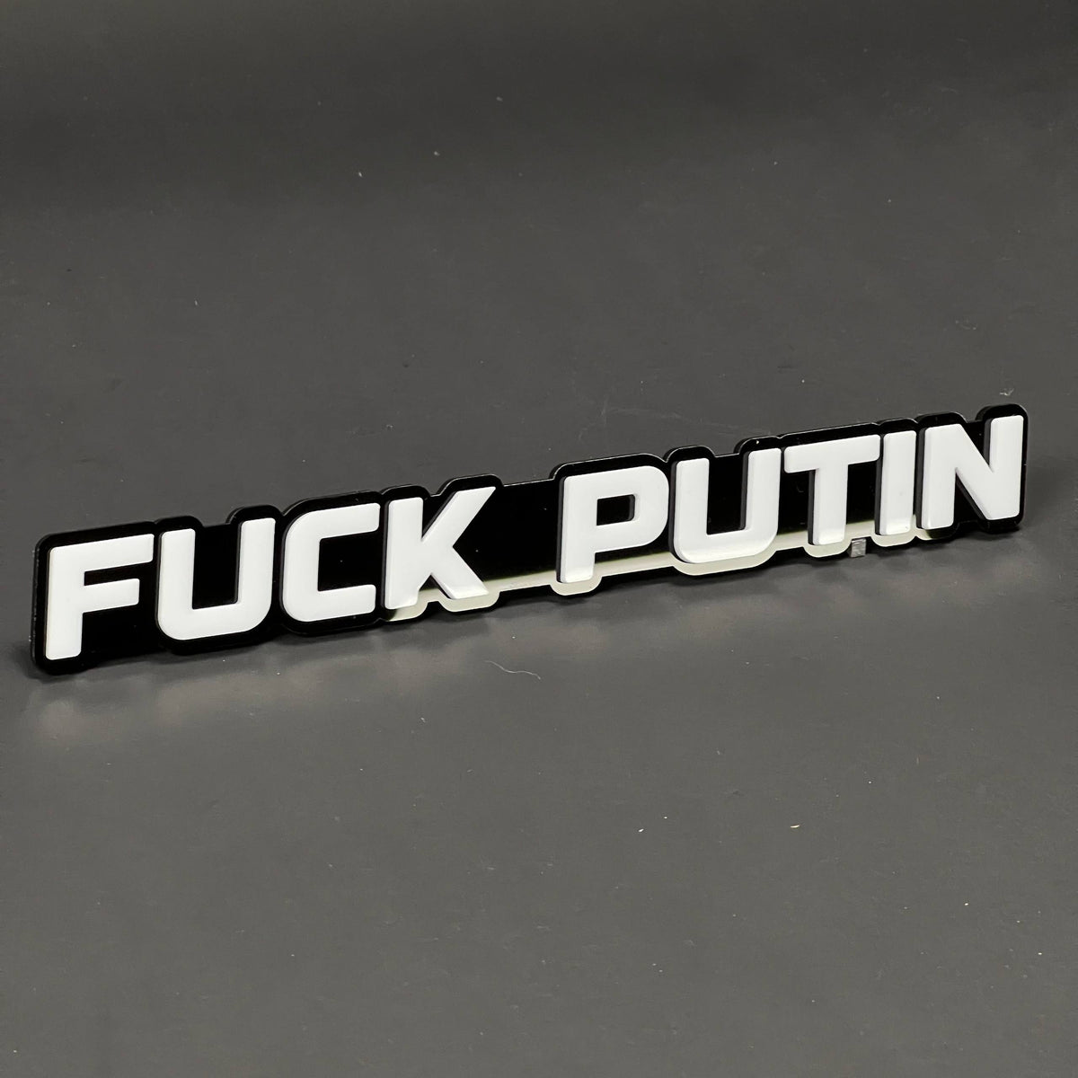 1PC FUCK PUTIN 3D Acrylic Badge - Car Truck Emblem Fender Tailgate Trunk Sticker