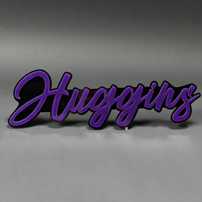 1PC Huggins 3D Acrylic Badge - Car Truck Emblem Fender Tailgate Trunk Sticker