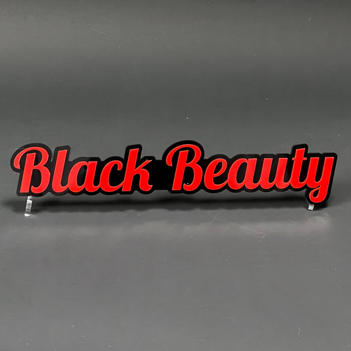 1PC Black Beauty 3D Acrylic Badge - Car Truck Emblem Fender Sticker
