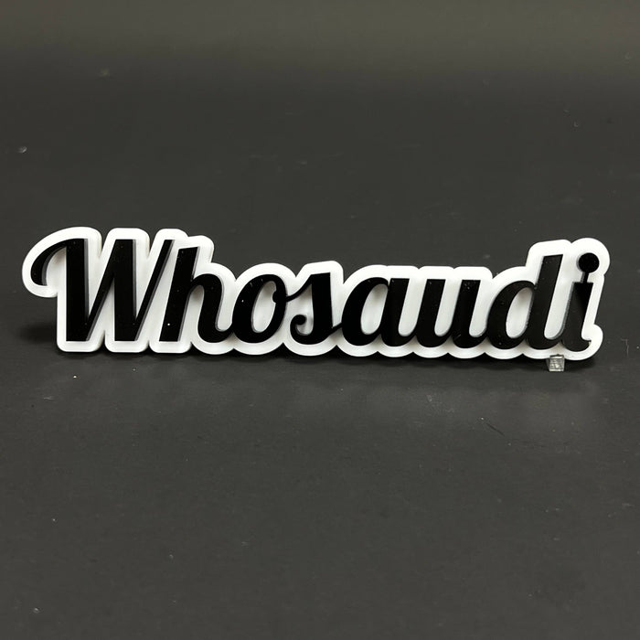 1PC Whosaudi 3D Acrylic Badge - Car Truck Emblem Fender Tailgate Trunk Sticker