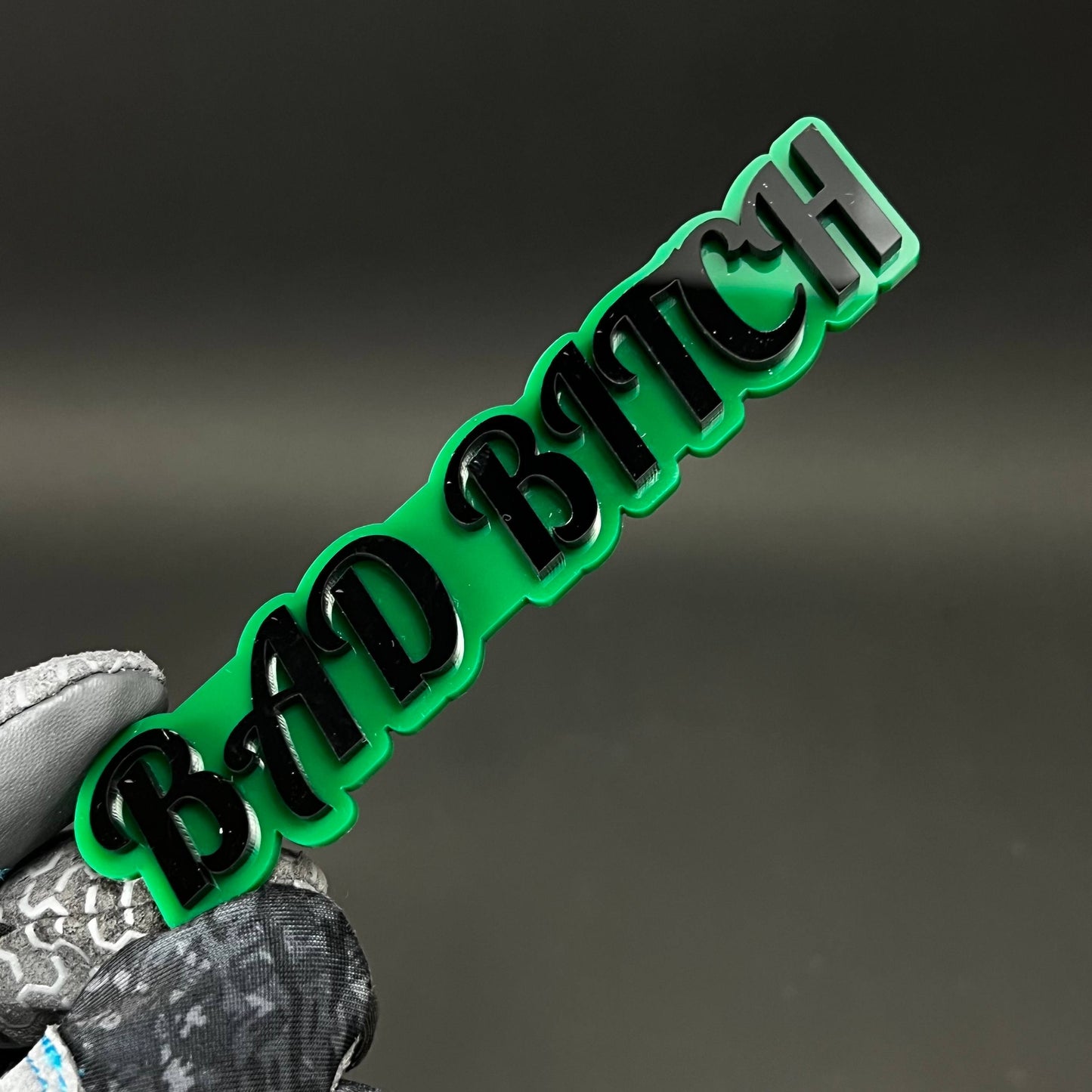 1PC BAD BITCH 3D Acrylic Badge - Car Truck Emblem Fender Tailgate Trunk Sticker