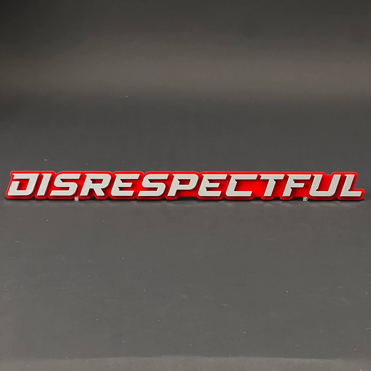 1PC DISRESPECTFUL 3D Acrylic Badge - Car Truck Emblem Fender Sticker