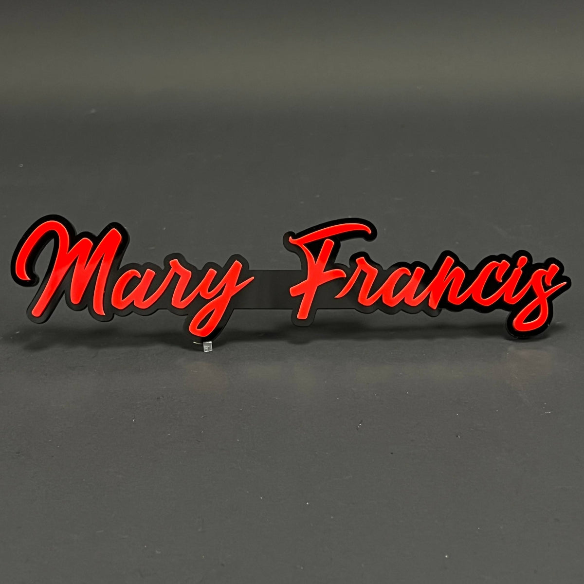 1PC Mary Francis 3D Acrylic Badge - Car Truck Emblem Fender Sticker