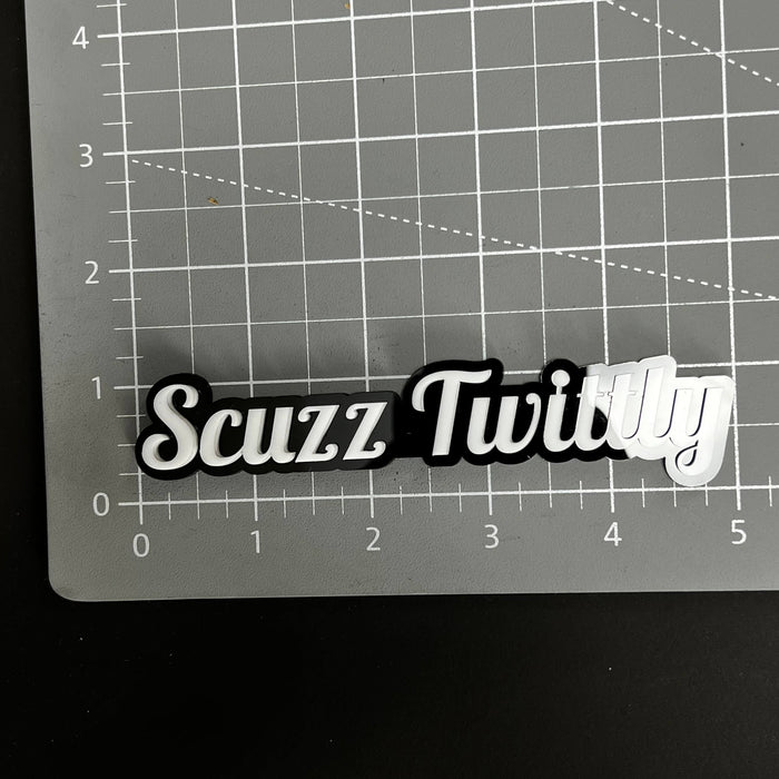 1PC Scuzz Twitty 3D Acrylic Badge - Car Truck Emblem Fender Sticker