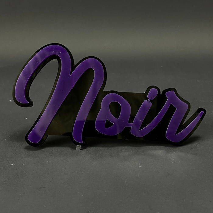 1PC Noir 3D Acrylic Badge - Car Truck Emblem Fender Tailgate Trunk Sticker