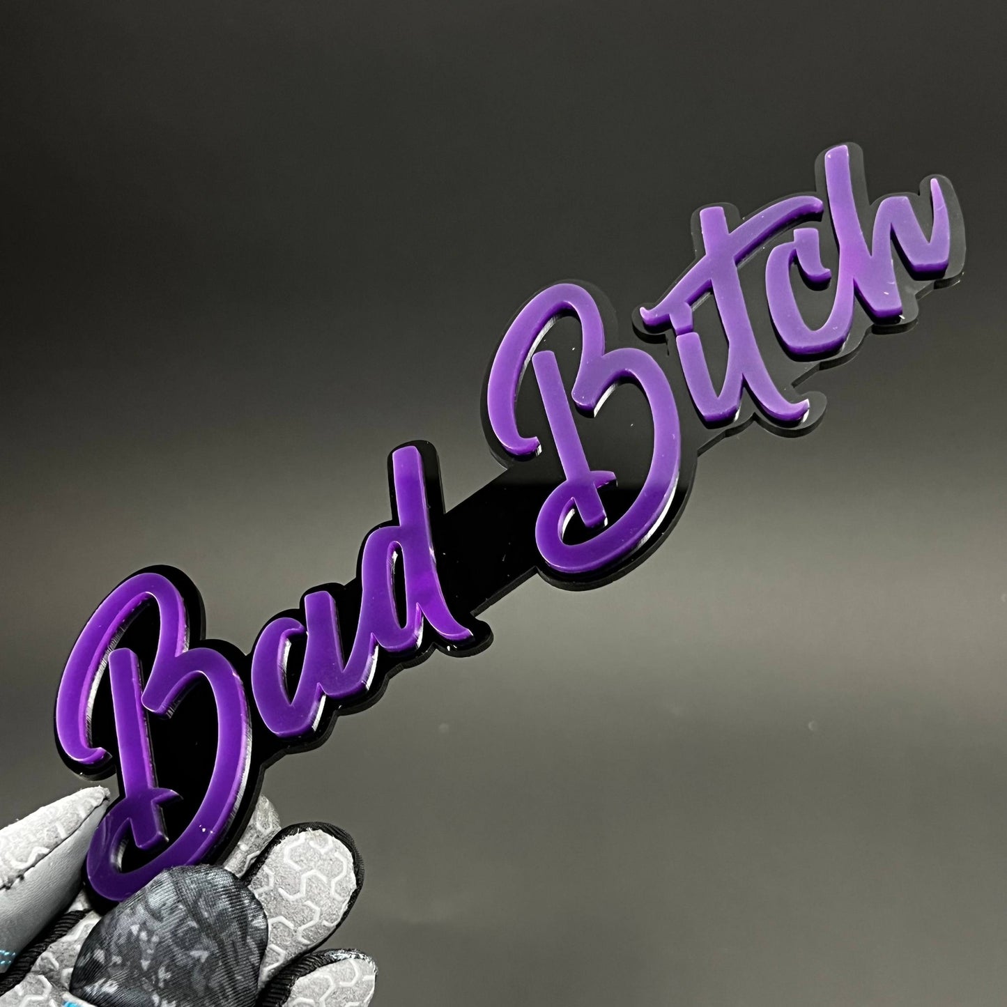 1PC Bad Bitch 3D Acrylic Badge - Car Truck Emblem Fender Tailgate Trunk Sticker