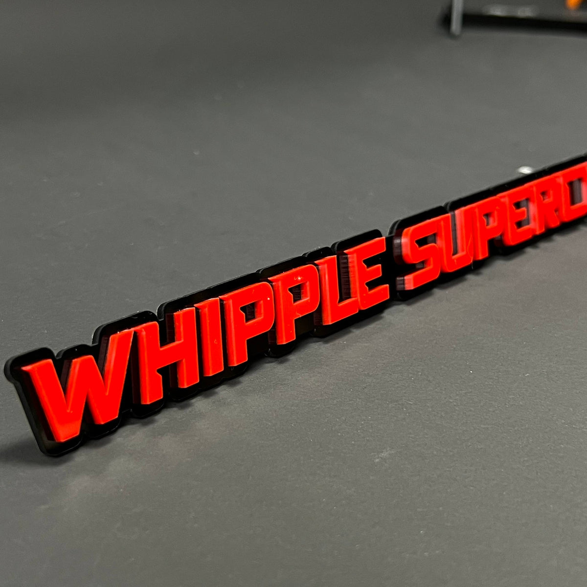 1PC WHIPPLE SUPERCHARGED 3D Acrylic Badge - Car Truck Emblem Fender Sticker