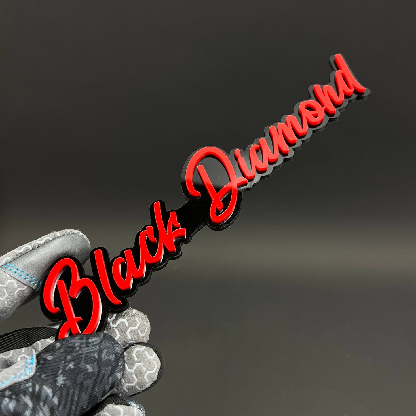 1PC Black Diamond 3D Acrylic Badge - Car Truck Emblem Fender Sticker