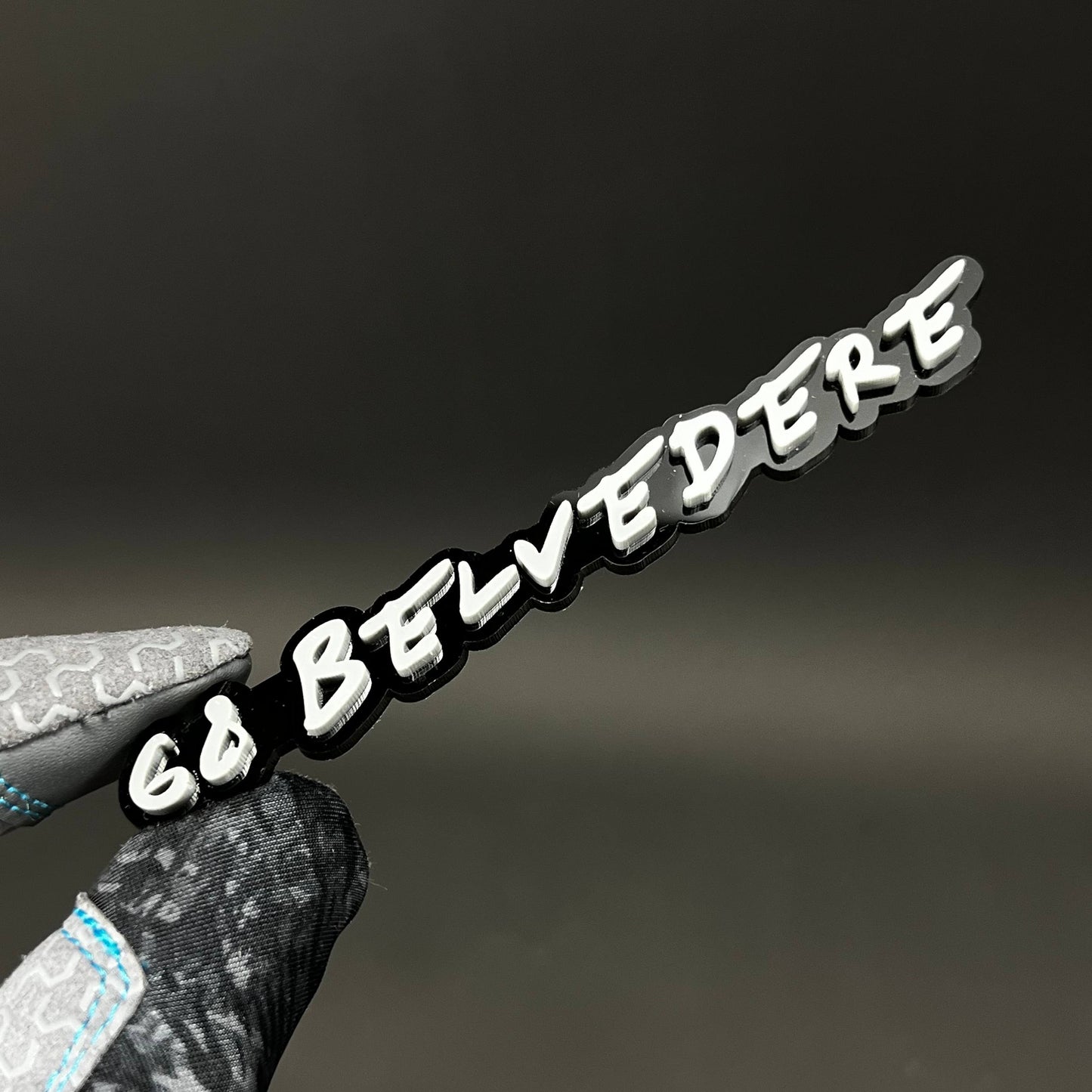 1PC 68 BELVEDERE 3D Acrylic Badge - Car Truck Emblem Fender Sticker