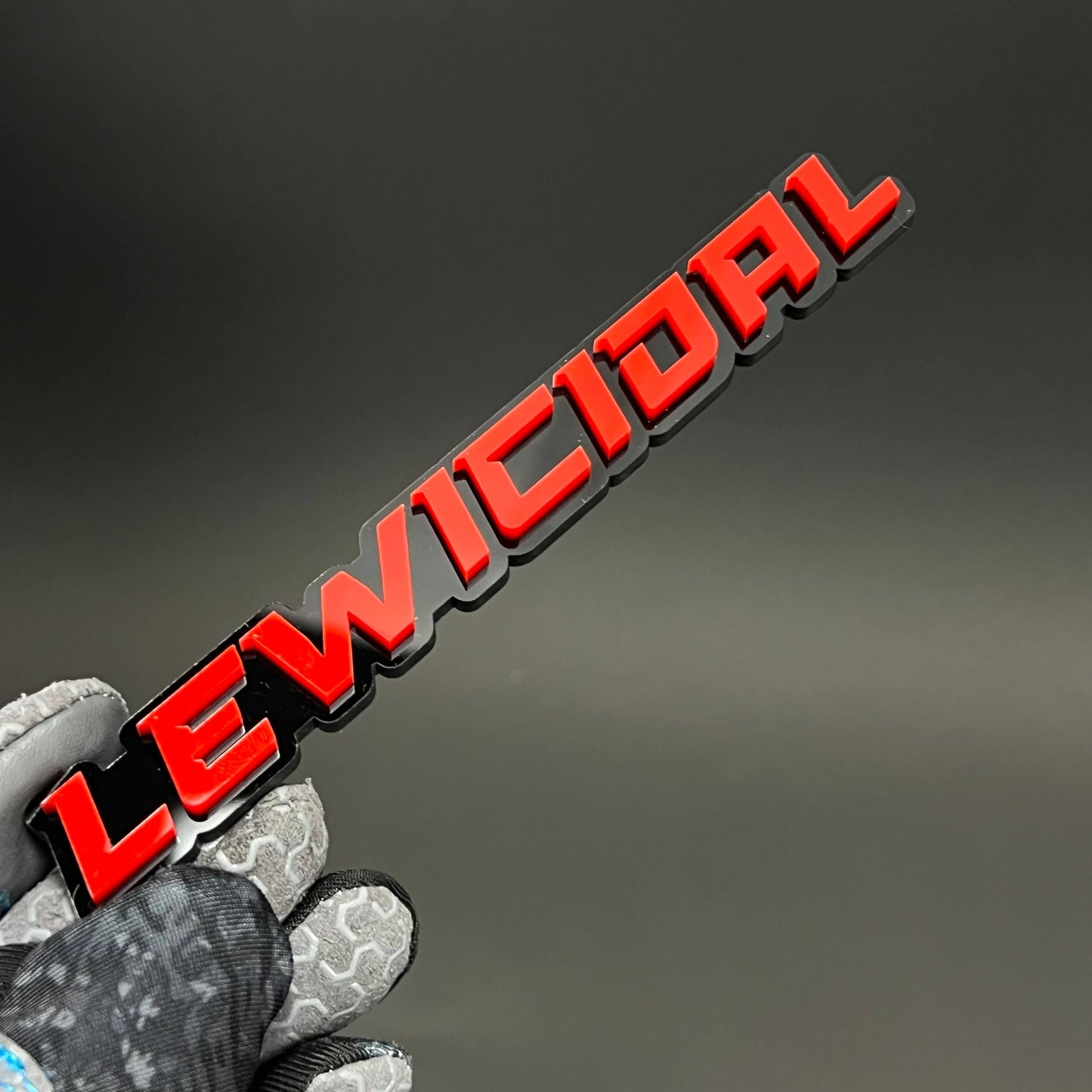 1PC LEWICIDAL 3D Acrylic Badge - Car Truck Emblem Fender Tailgate Trunk Sticker