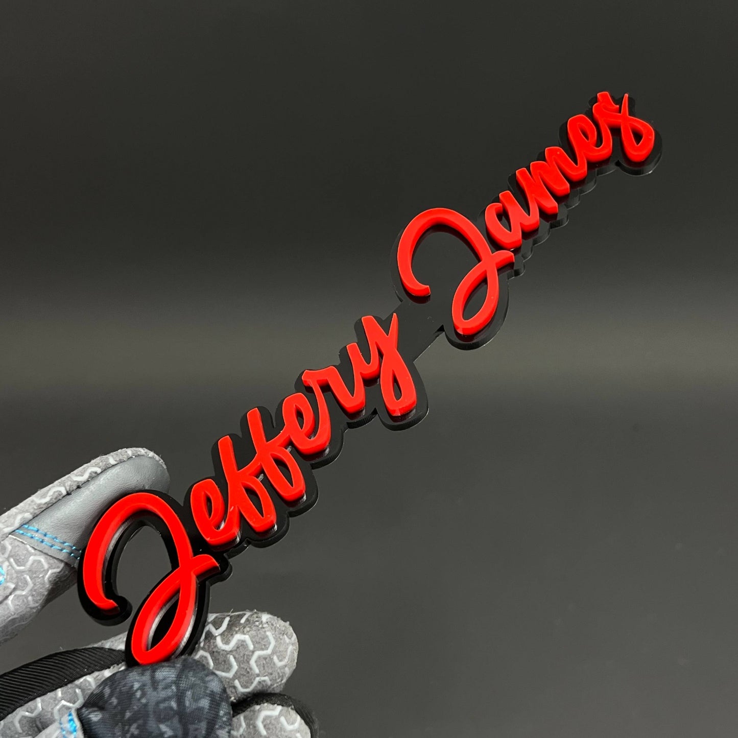 1PC Jeffery James 3D Acrylic Badge - Car Truck Emblem Fender Sticker