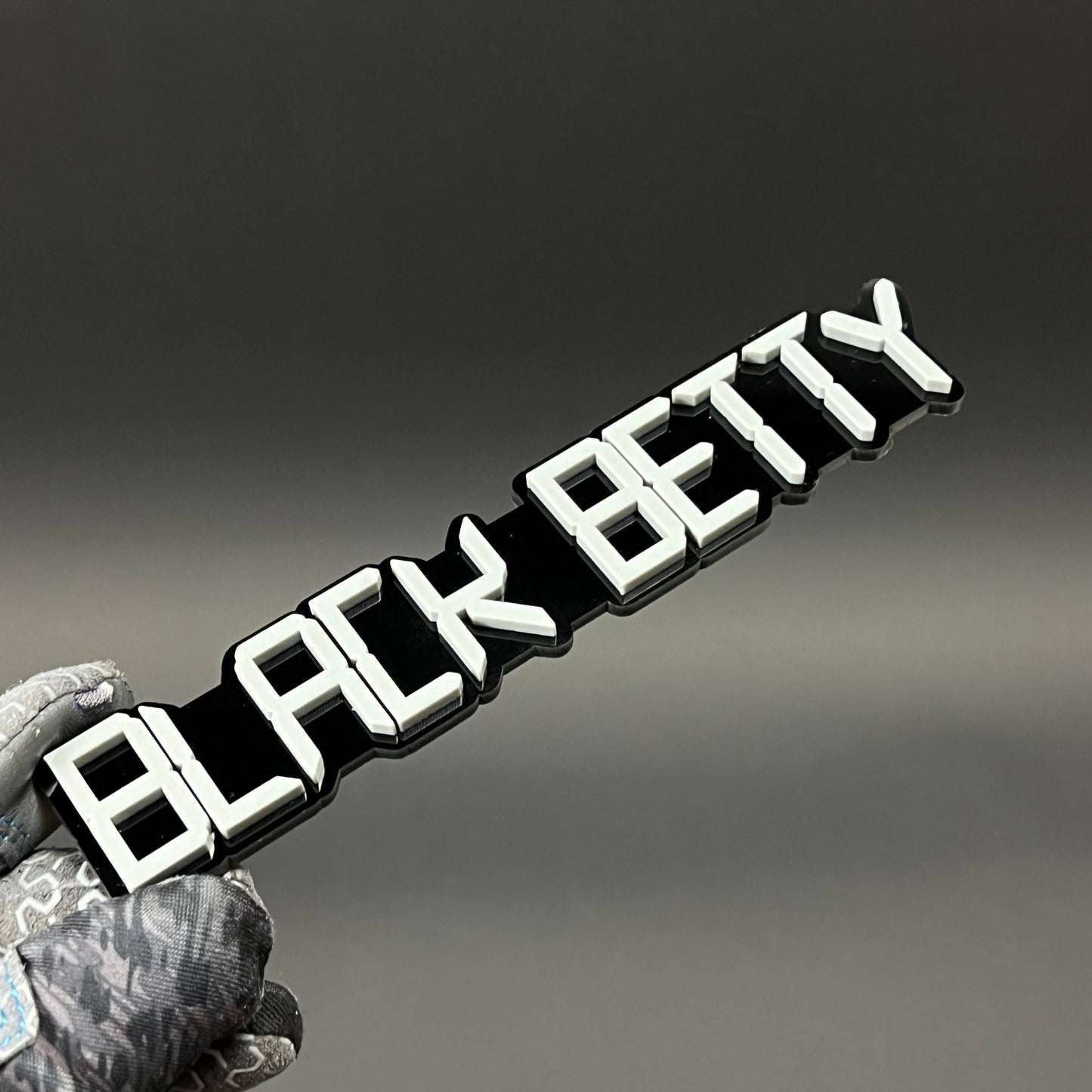 1PC BLACK BETTY 3D Acrylic Badge - Car Truck Emblem Fender Sticker