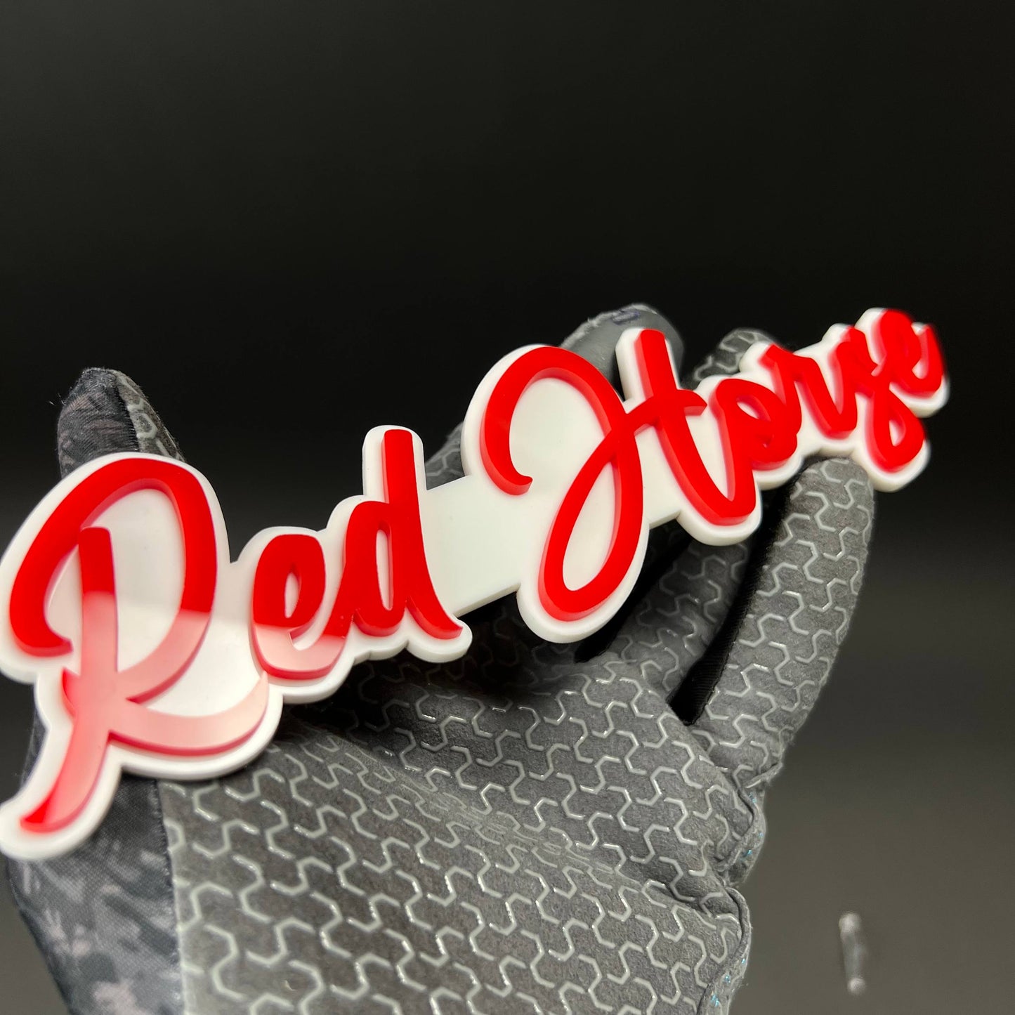 1PC Red Horse 3D Acrylic Badge - Car Truck Emblem Fender Tailgate Trunk Sticker