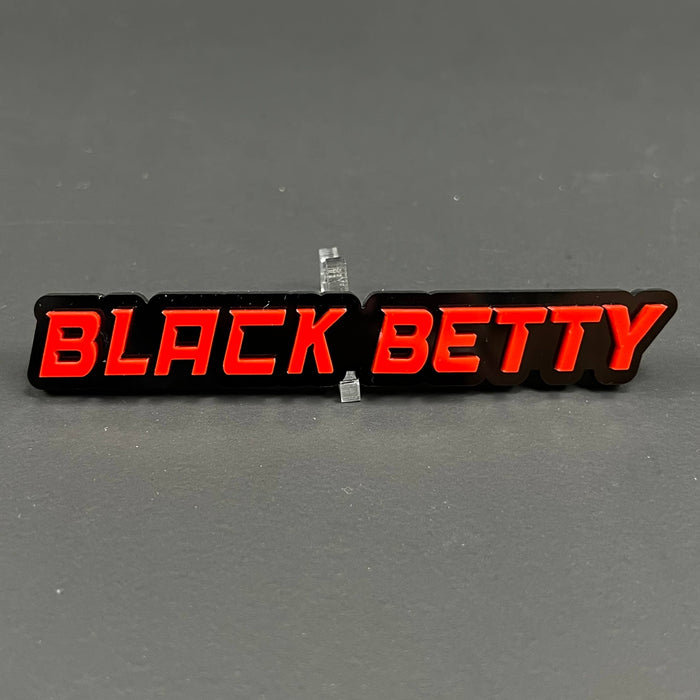 1PC BLACK BETTY 3D Acrylic Badge - Car Truck Emblem Fender Sticker