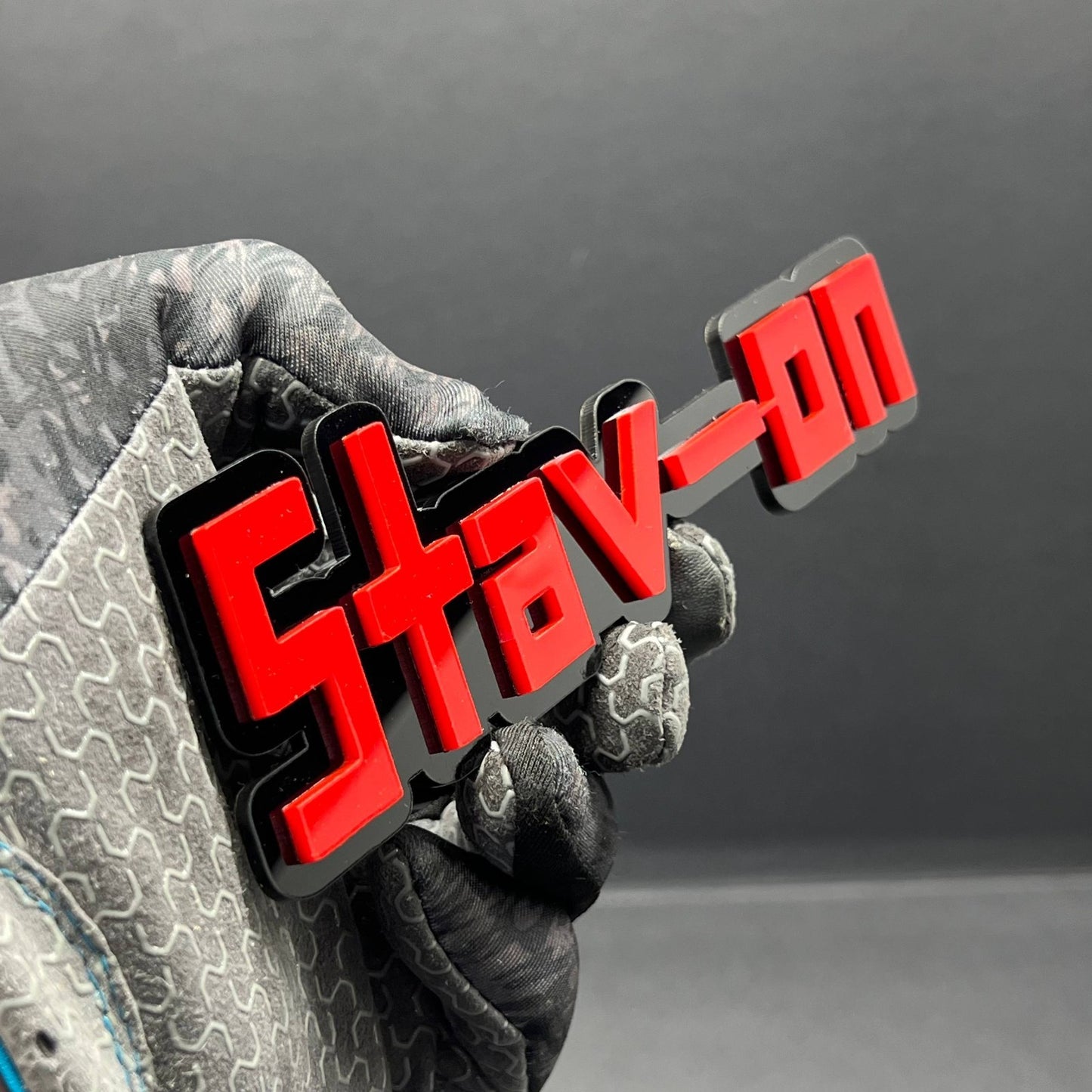 1PC STAV-on Emblem – Durable 3D Multicolor Acrylic Car Exterior Badge