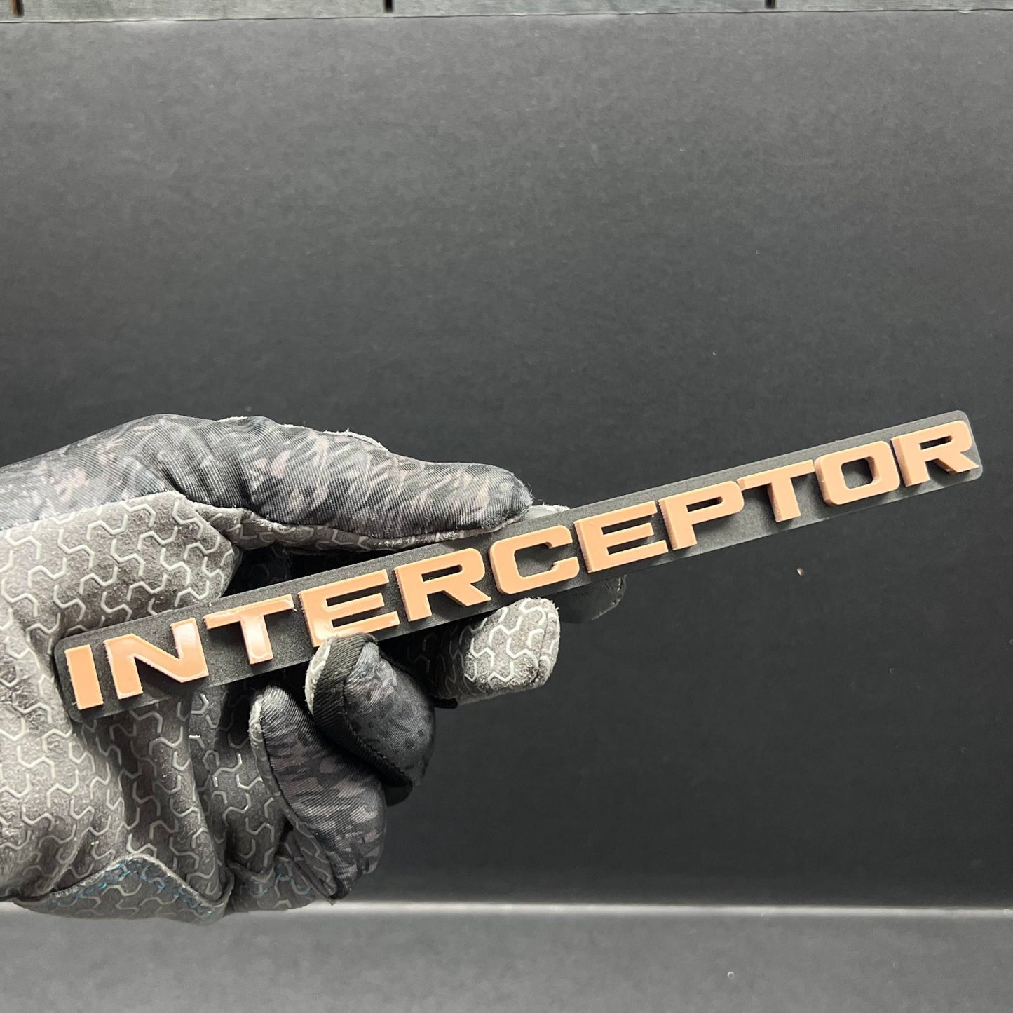 1pc INTERCEPTOR 3D Emblem – Custom Badge for Car, SUV & Truck Fender or Tailgate