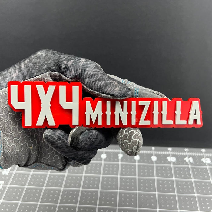 1PC 4x4 Minizilla Emblem – 3D Acrylic Exterior Car Badge Decal for Truck SUV