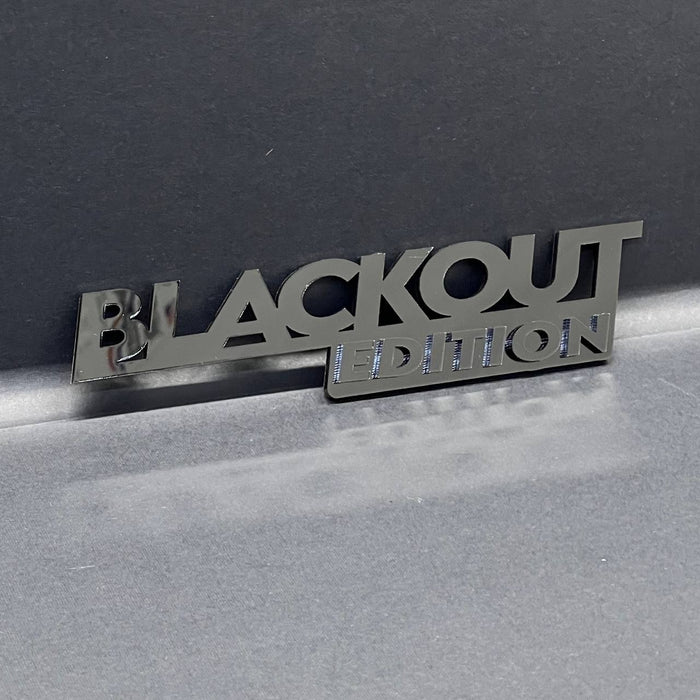 1x BLACKOUT Black Black Edition Emblem Car Badges 3D Sticker Decal Multicolor