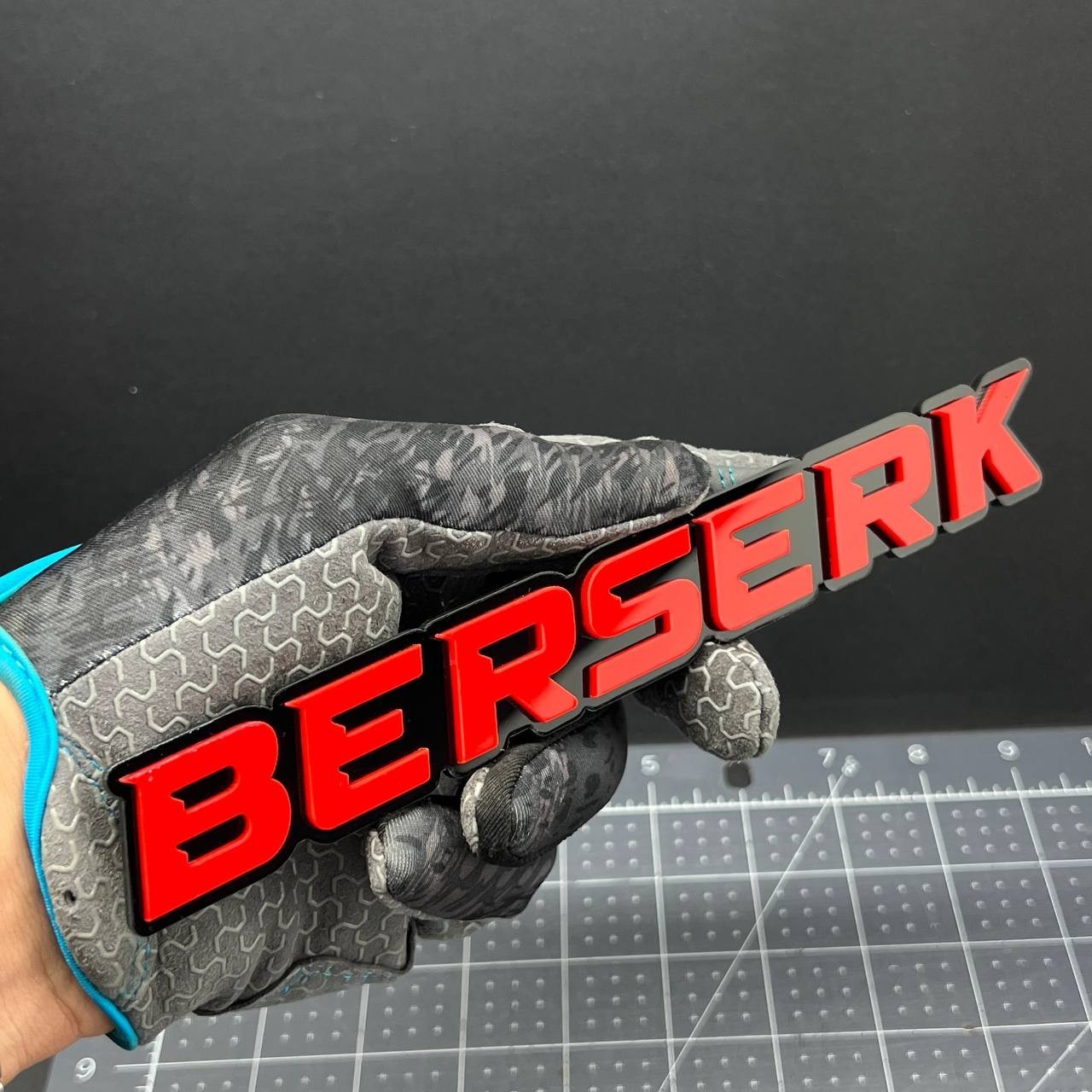 1pc BERSERK 3D Emblem Badge – Multicolor Acrylic Car Decal for Fender & Tailgate