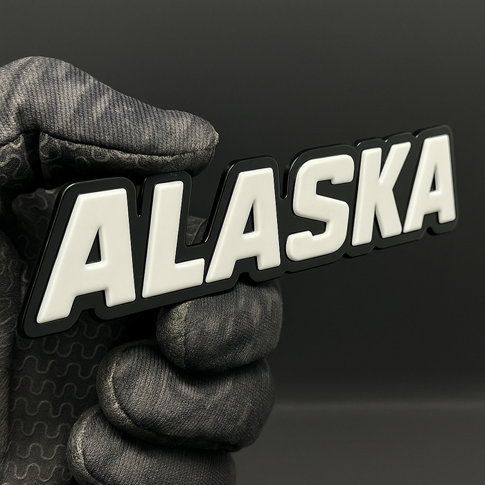 1PC ALASKA Emblem – 3D Acrylic Multicolor Badge for Car, Truck, or SUV