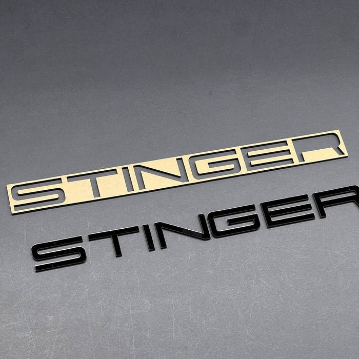 1PC STINGER Black Emblem – 3D Acrylic Fender or Trunk Badge for KIA STINGER