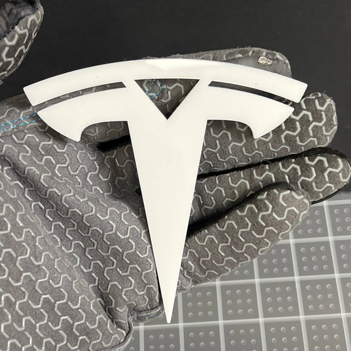 2PCS Tesla Emblems – Custom 3D Multicolor Acrylic Fender & Trunk Badges