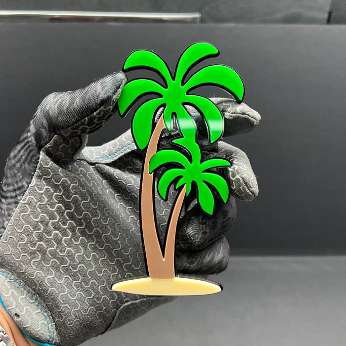 1pcs PALM Multicolor 3D Acrylic Emblem – Tropical Custom Car Exterior Badge